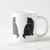 Schwarze Katzen Jumbo-Tasse (Rechts)