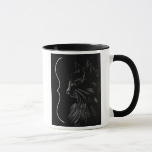 Schwarze Katzen-Kaffee Tasse