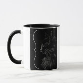 Schwarze Katzen-Kaffee Tasse (Links)