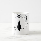 Schwarze Katzen Kaffeetasse (Mittel)