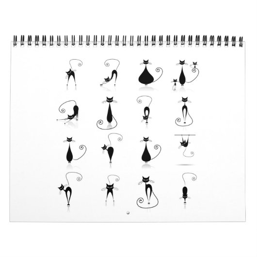 Schwarze Katzen Kalender (Titelbild)