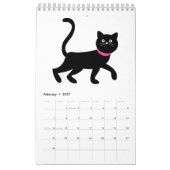 Schwarze Katzen-Kalender Kalender (Feb 2027)