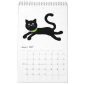 Schwarze Katzen-Kalender Kalender (Mär 2027)