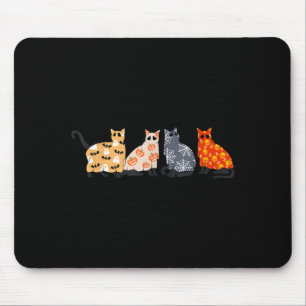 Schwarze Katzen Kätzchen Kitty Kürbis Gruselig Spu Mousepad