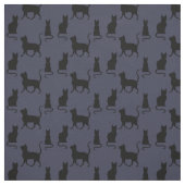 Schwarze Katzen/Katze/Kätzchen-Silhouette auf Stoff (Muster)