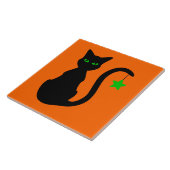 Schwarze Katzen-Keramik-Fliese Fliese (Seite)