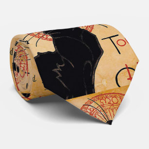 Schwarze Katzen Krawatte