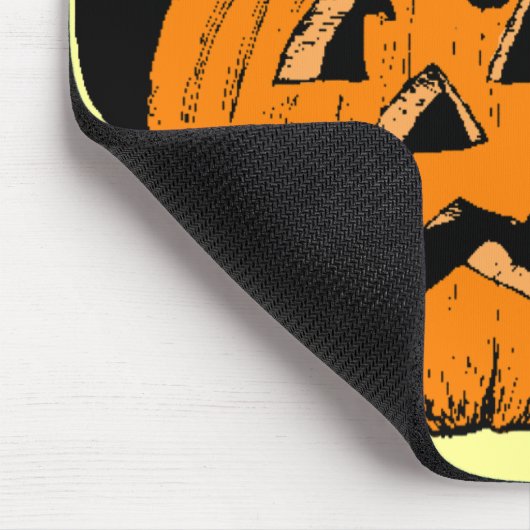 Schwarze Katzen-Kürbis Mousepad (Ecke)