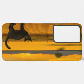 Schwarze Katzen-Landschaft Samsung Galaxy Hülle (Rückseite (Horizontal))