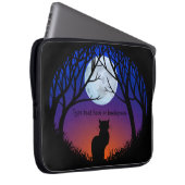 Schwarze Katzen-Laptop-Hülse personifizieren Laptopschutzhülle (Vorne Rechts)