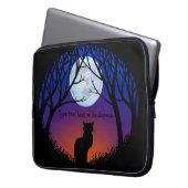 Schwarze Katzen-Laptop-Hülse personifizieren Laptopschutzhülle (Vorderseite Links)