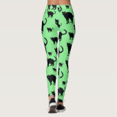 Schwarze Katzen Leggings (Rückseite)