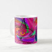 Schwarze Katzen-Liebhaber-Kunst-Geschenke Kaffeetasse (Vorderseite Links)