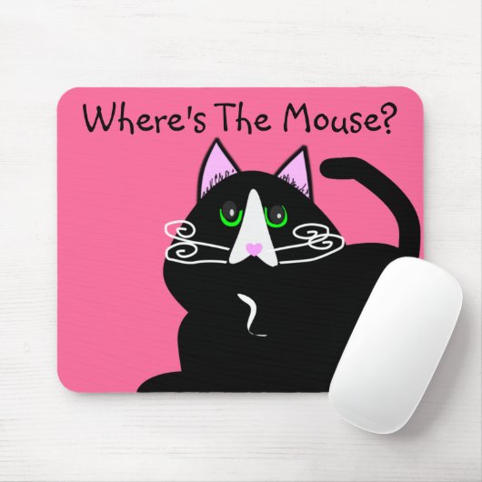 Schwarze Katzen-Liebhaber-Kunst-Geschenke Mousepad (Mit Mouse)