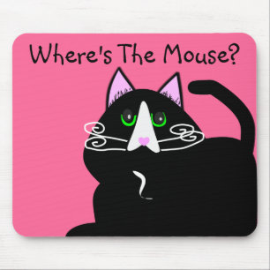 Schwarze Katzen-Liebhaber-Kunst-Geschenke Mousepad