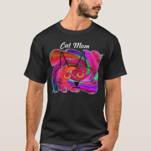 Schwarze Katzen-Liebhaber-Kunst-Geschenke T-Shirt