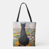 Schwarze-Katzen-Liebhaber Tasche (Rückseite)