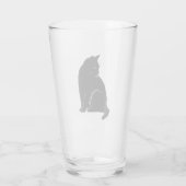 Schwarze Katzen-Liter-Glas Glas (Rückseite)
