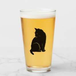 Schwarze Katzen-Liter-Glas Glas