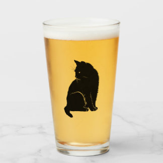 Schwarze Katzen-Liter-Glas Glas