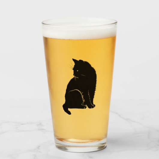 Schwarze Katzen-Liter-Glas Glas (Vorne (Gefüllt))