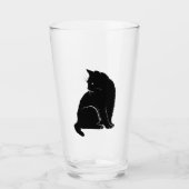 Schwarze Katzen-Liter-Glas Glas (Vorderseite)