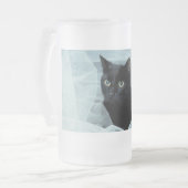 Schwarze Katzen-mattierte Tasse (Vorderseite Links)