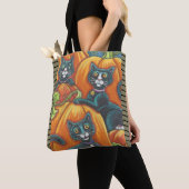SCHWARZE KATZEN, MAUS, JACKE, HALLOWEEN TASCHE (Von Nahem)