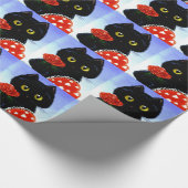 Schwarze Katzen-MäuseValentinstag Creationarts Geschenkpapier (Ecke)