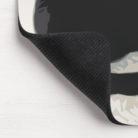 Schwarze Katzen-Mausunterlage Mousepad (Ecke)