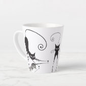 Schwarze Katzen Milchtasse (Linke Ecke)