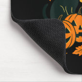 Schwarze Katzen mit Jack O Lanterns Mond und Flede Mousepad (Ecke)