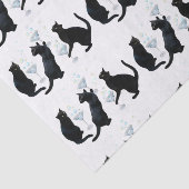 Schwarze Katzen mit Martinis-Tissue Seidenpapier (Ausschnitt)