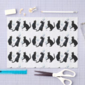 Schwarze Katzen mit Martinis-Tissue Seidenpapier (Handwerk)