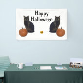 Schwarze Katzen mit Pumpkins und Sonnenblumen Banner (Messeveranstaltung)