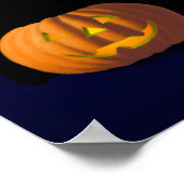 Schwarze Katzen, Mond, Pumpkins Poster (Ecke)