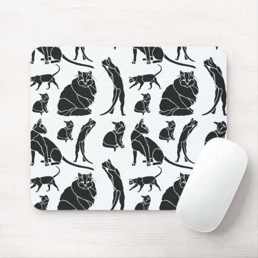 Schwarze Katzen Mousepad (Mit Mouse)