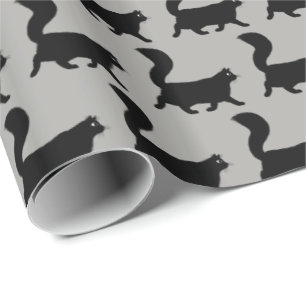 Schwarze Katzen Muster laufen Cool Kitty Lover Geschenkpapier