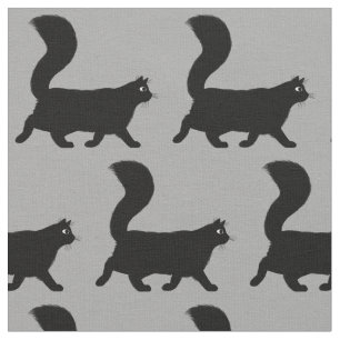 Schwarze Katzen Muster laufen   Cool Kitty Lover Stoff