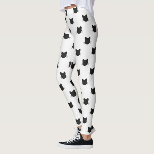 Schwarze Katzen Muster Leggings (Links)