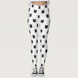 Schwarze Katzen Muster Leggings