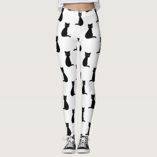 Schwarze Katzen Muster Leggings