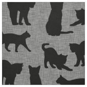 Schwarze Katzen Muster Schwarz und Grau Stoff (Muster)