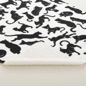 Schwarze Katzen-Muster Sherpadecke (3/4)