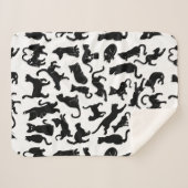 Schwarze Katzen-Muster Sherpadecke (Vorderseite (Horizontal))