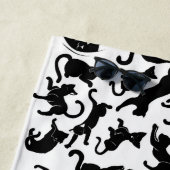 Schwarze Katzen-Muster Strandtuch (Beispiel)