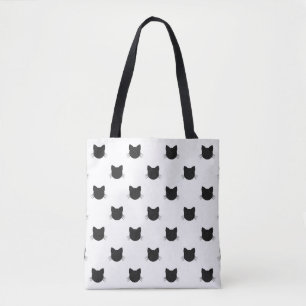 Schwarze Katzen Muster Tasche