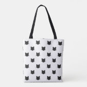 Schwarze Katzen Muster Tasche (Rückseite)