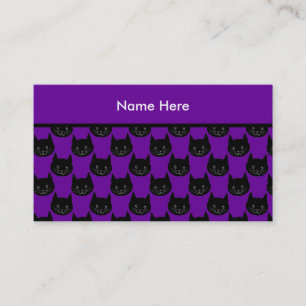Schwarze Katzen-Muster Visitenkarte