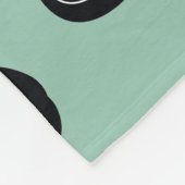 Schwarze Katzen Nahtloses Muster Fleecedecke (Ecke)